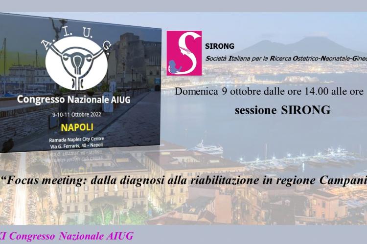 sessione SIRONG in seno al XXXI° Congresso Nazionale A.I.U.G. 9-10-11 Ottobre 2022 – Napoli 